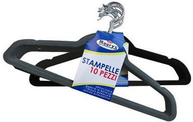 BASTONE APPENDIABITI + 30 STAMPELLE GRUCCE IN VELLUTO