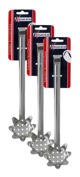 KIT SET 3 PZ UNCINO SERVI SPAGHETTI IN ACCIAIO INOX