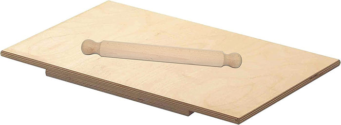 MAURY'S SPIANATOIA IN LEGNO DI BETULLA 90 X 55 CM + MATTARELLO DA 50 CM