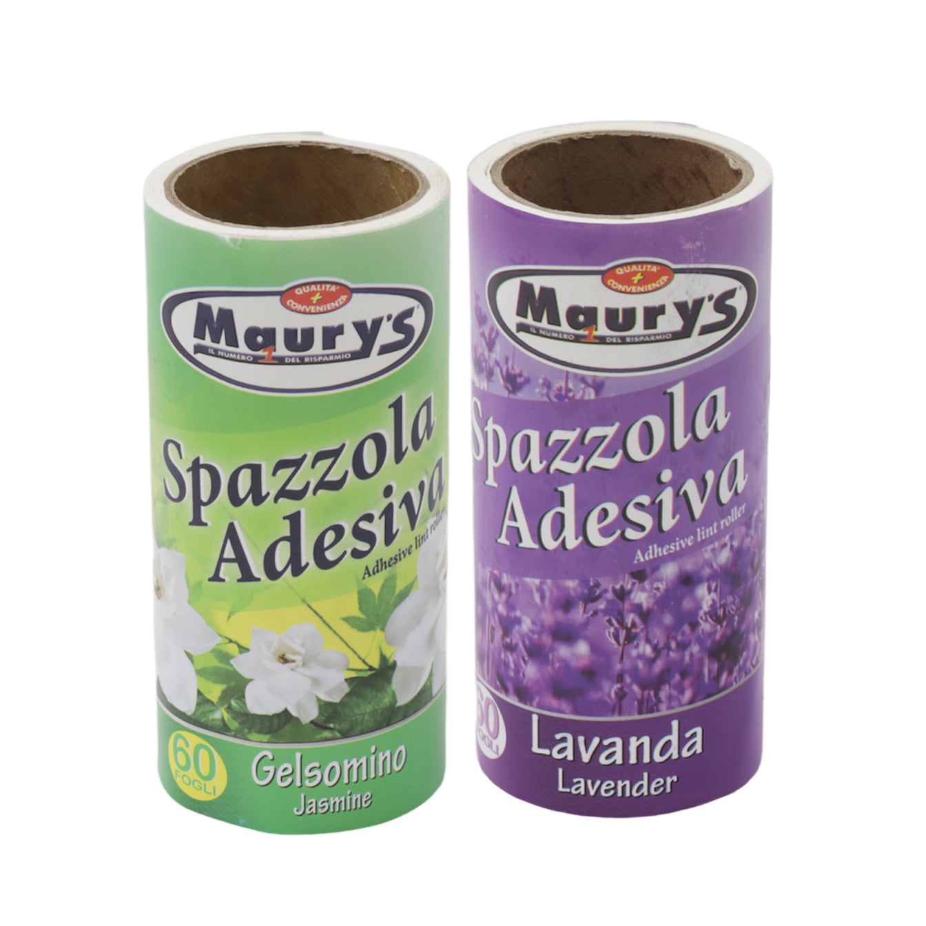 KIT SET 4 MAURY'S ROLLER LEVAPELUCCHI PROFUMATO DA 60 FOGLI PROFUMI ASSORTITI