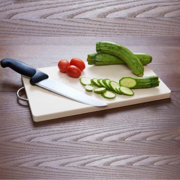 TAGLIERE IN LEGNO CON MANICO DI FERRO 35.5 X 22 X 2 CM