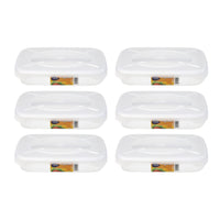 SET 6 CONTENITORI ERMETICI FRIGOBELLA RETTANGOLARI 1.15 LITRI