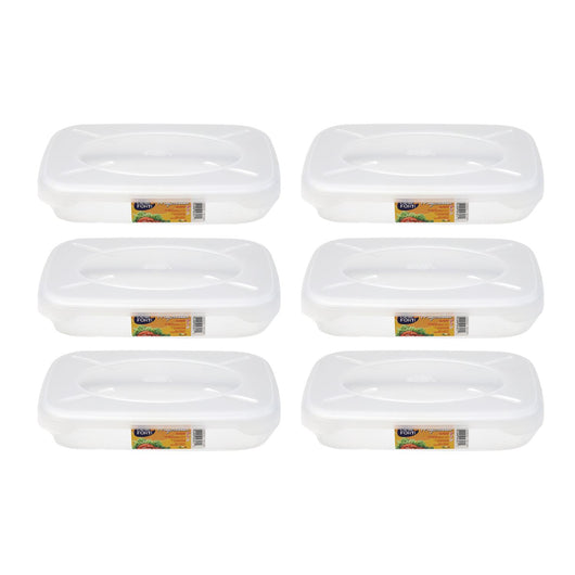 SET 6 CONTENITORI ERMETICI FRIGOBELLA RETTANGOLARI 1.15 LITRI