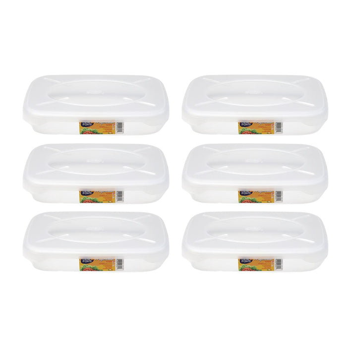 SET 6 CONTENITORI ERMETICI FRIGOBELLA RETTANGOLARI 1.15 LITRI