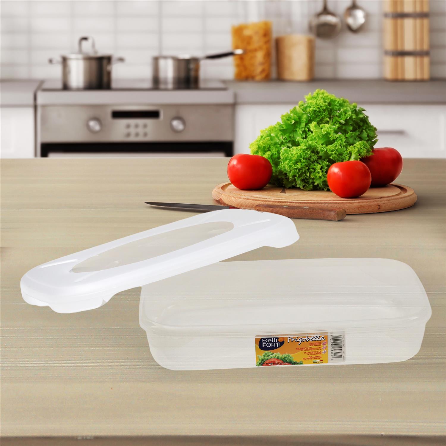 SET 3 CONTENITORI ERMETICI FRIGOBELLA RETTANGOLARI 1.15 LITRI