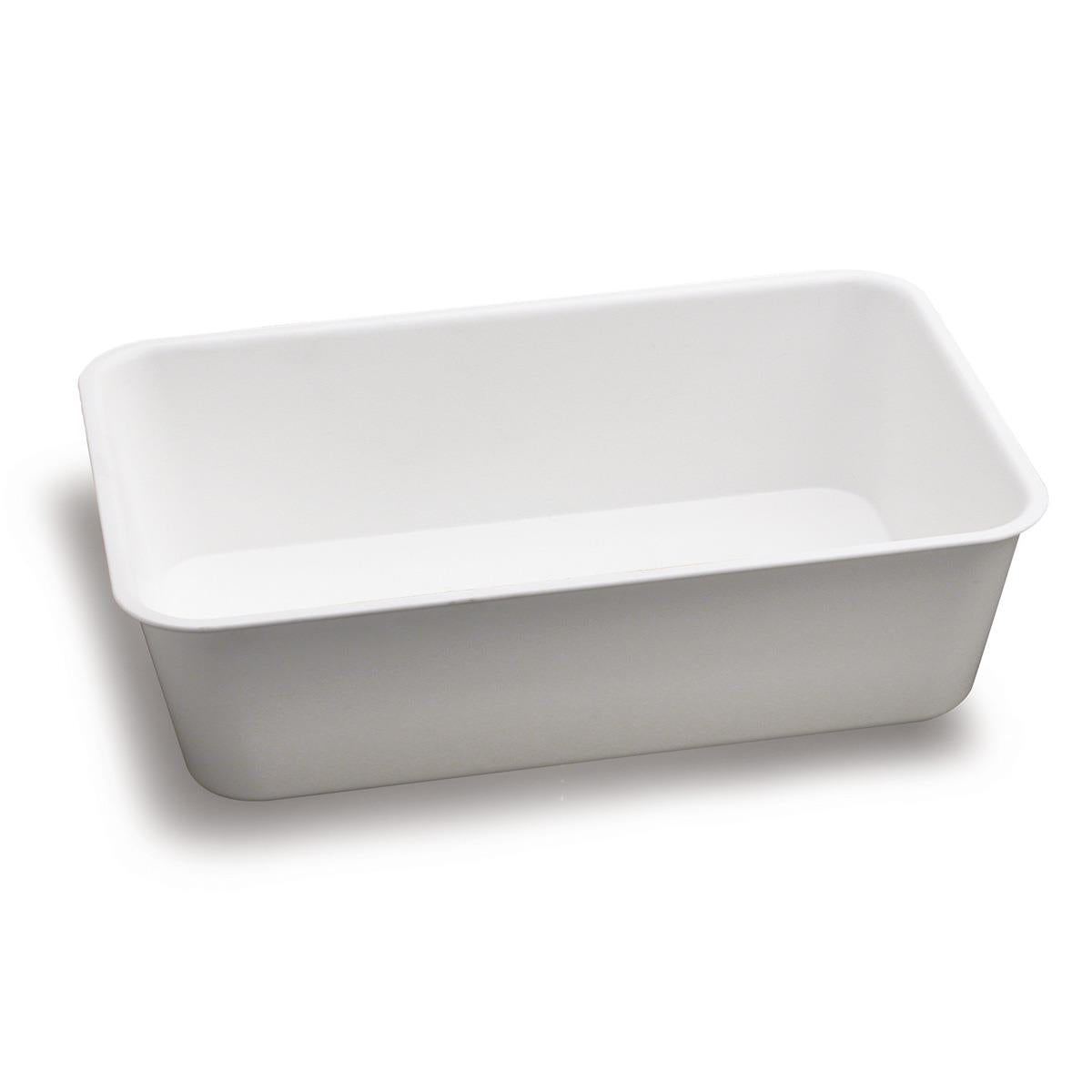 KIT SET 2 PZ VASSOIO IN PLASTICA CATERING DI COLORE BIANCO 20 X 30 X H8 CM