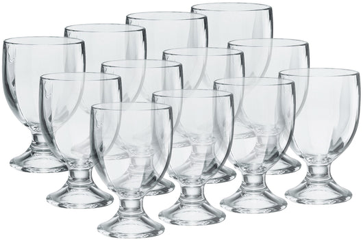 12 BICCHIERI CALICI RISTORANTE MUGHETTO PER ACQUA 245ML EXTRA RESISTENTI