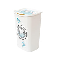 SET BIDONE RACCOLTA BIANCHERIA PER PANNI BIANCHI + PATTUMIERA CON PEDALE BIANCA