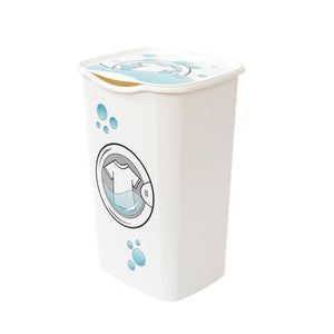 SET BIDONE RACCOLTA BIANCHERIA PER PANNI BIANCHI + PATTUMIERA CON PEDALE BIANCA