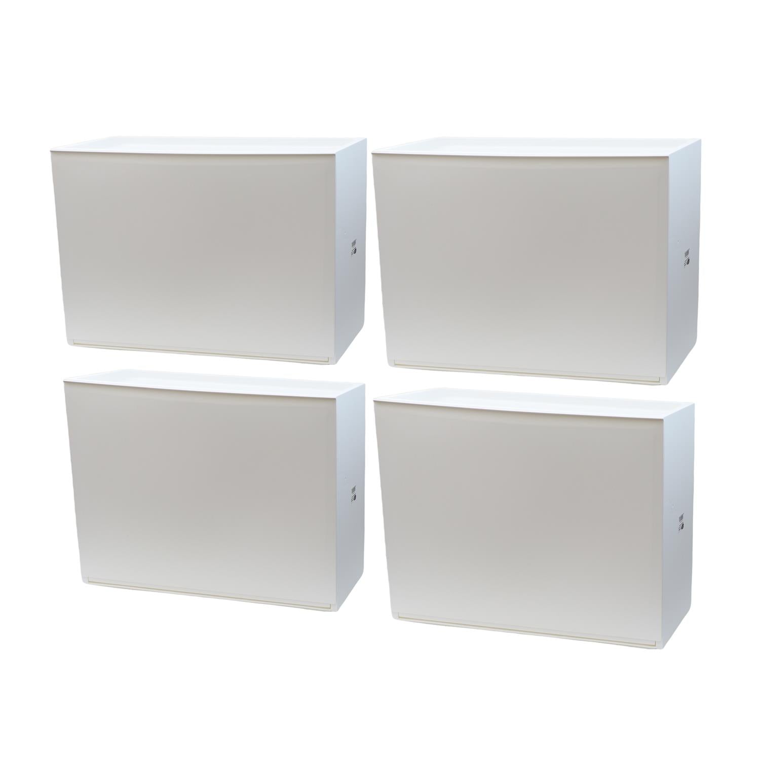 SET 4 SCARPIERE IN PROPILENE 51 X 17 X H39 CM COMPONIBILI IMPILABILI BIANCHE