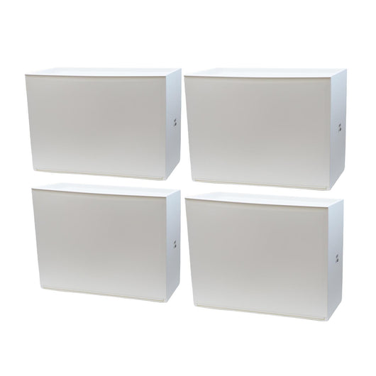 SET 4 SCARPIERE IN PROPILENE 51 X 17 X H39 CM COMPONIBILI IMPILABILI BIANCHE