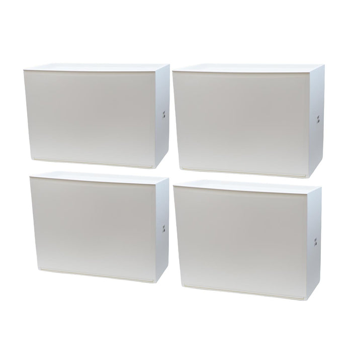 SET 4 SCARPIERE IN PROPILENE 51 X 17 X H39 CM COMPONIBILI IMPILABILI BIANCHE