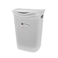 SET PORTA BIANCHERIA + PATTUMIERA CON PEDALE DA BAGNO BIANCO