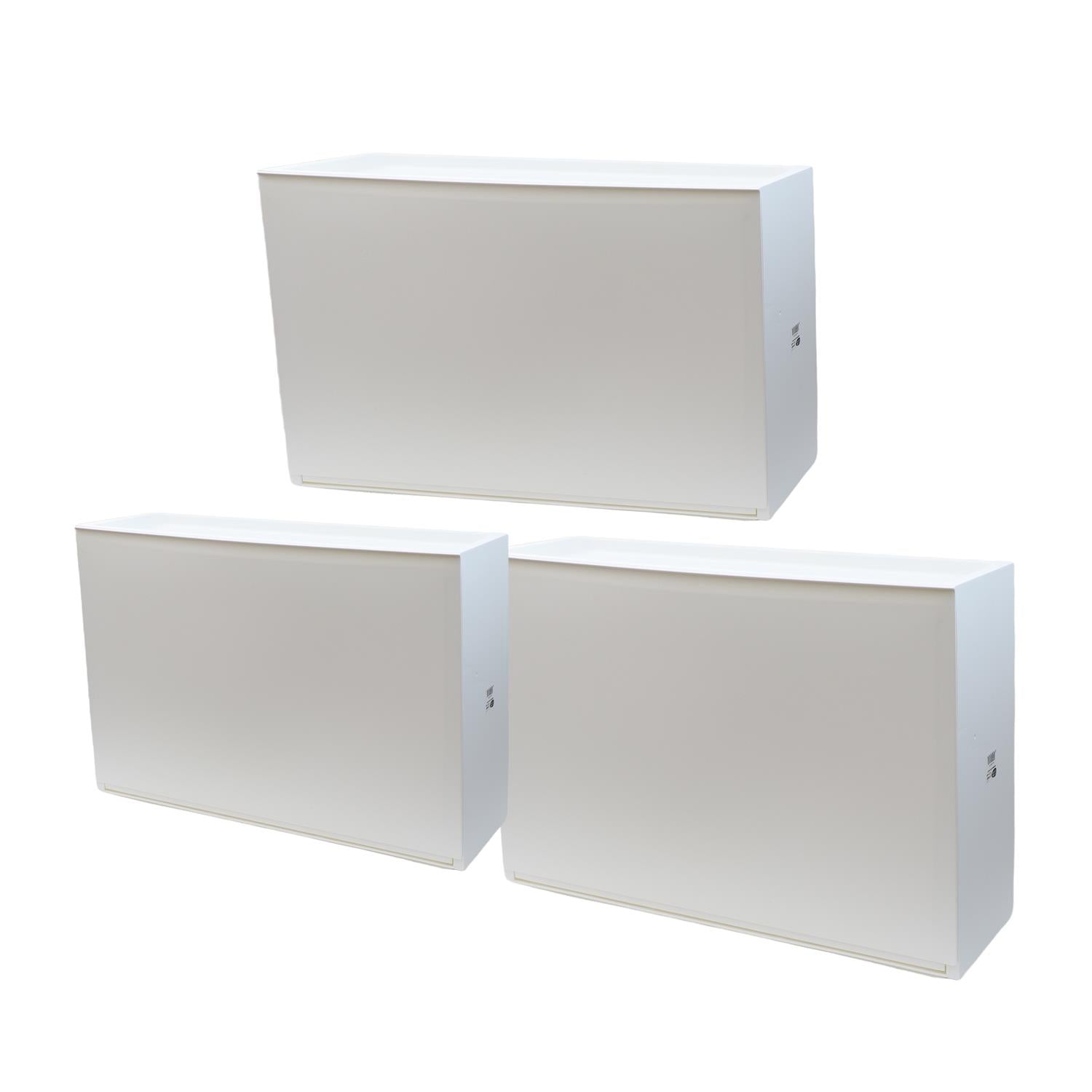 SET 3 SCARPIERE IN PROPILENE 51 X 17 X H39 CM COMPONIBILI IMPILABILI BIANCHE