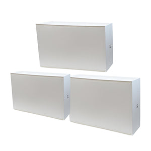 SET 3 SCARPIERE IN PROPILENE 51 X 17 X H39 CM COMPONIBILI IMPILABILI BIANCHE