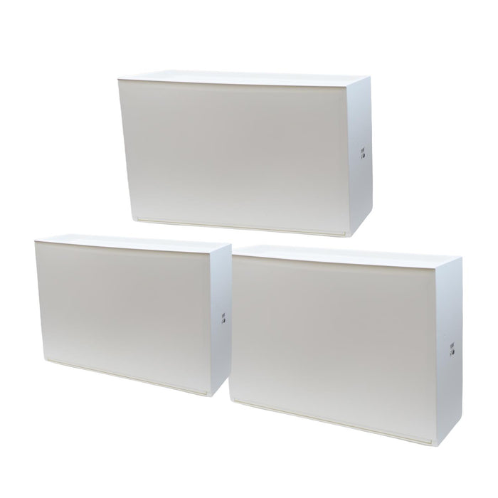 SET 3 SCARPIERE IN PROPILENE 51 X 17 X H39 CM COMPONIBILI IMPILABILI BIANCHE