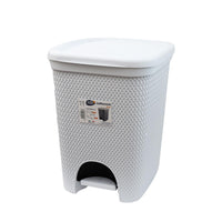 SET PORTA BIANCHERIA + PATTUMIERA CON PEDALE DA BAGNO BIANCO