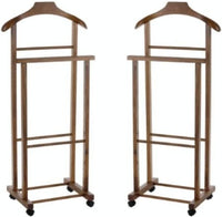 SET 2 MAURY'S DOPPIO INDOSSATORECAMERA COLORE NOCE LEGNO DI FAGGIO 43X33X105 CM