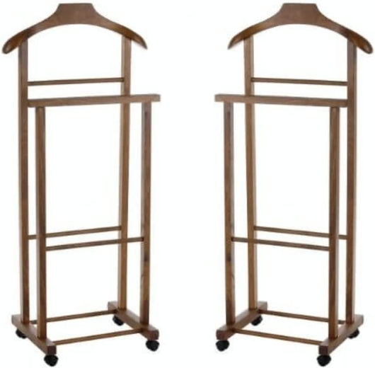 SET 2 MAURY'S DOPPIO INDOSSATORECAMERA COLORE NOCE LEGNO DI FAGGIO 43X33X105 CM