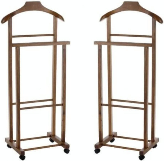 SET 2 MAURY'S DOPPIO INDOSSATORECAMERA COLORE NOCE LEGNO DI FAGGIO 43X33X105 CM