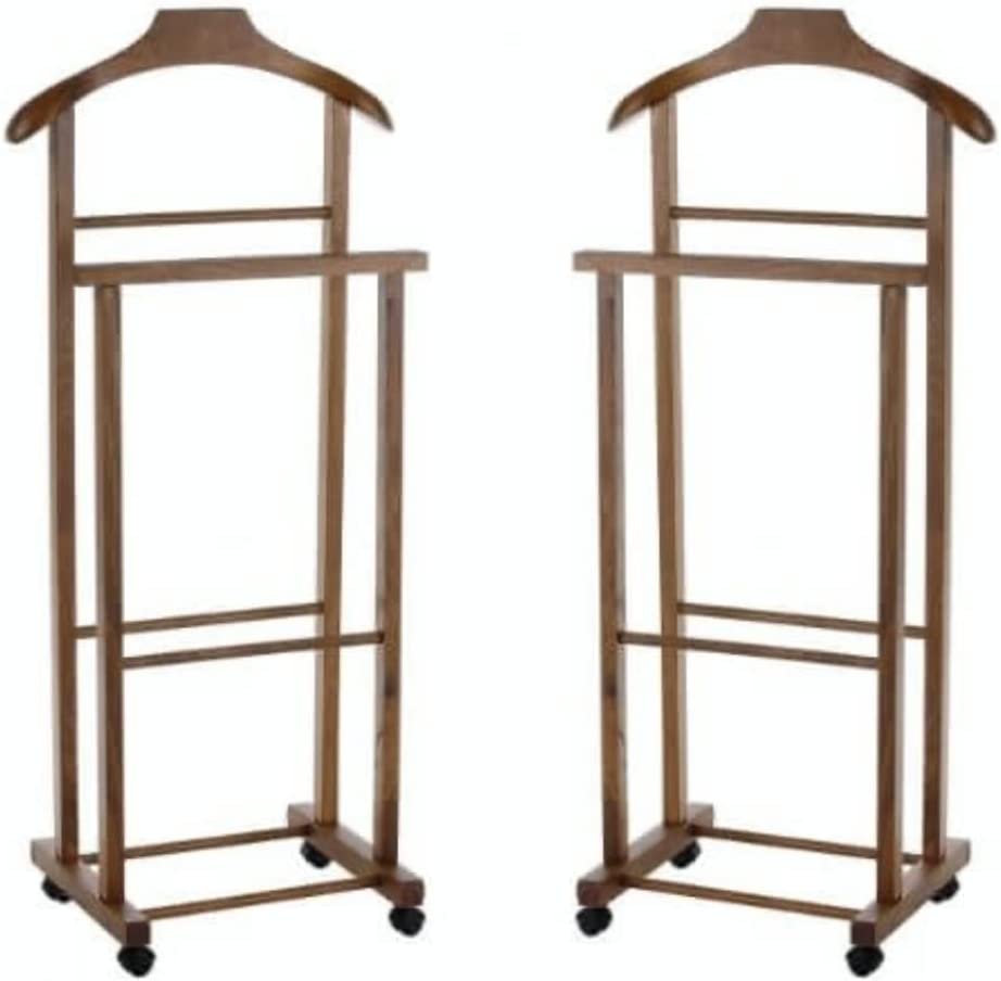 SET 2 MAURY'S DOPPIO INDOSSATORECAMERA COLORE NOCE LEGNO DI FAGGIO 43X33X105 CM