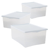 SET 3 SCATOLE BIANCO CON COPERCHIO SPRING BOX TAGLIA M 42 X 35 X H18 CM