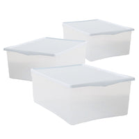 SET 3 SCATOLE BIANCO CON COPERCHIO SPRING BOX TAGLIA S 35 X 25 X H15 CM