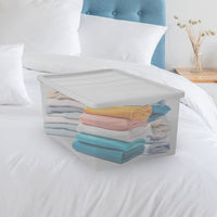 SET 3 SCATOLE BIANCO CON COPERCHIO SPRING BOX TAGLIA M 42 X 35 X H18 CM