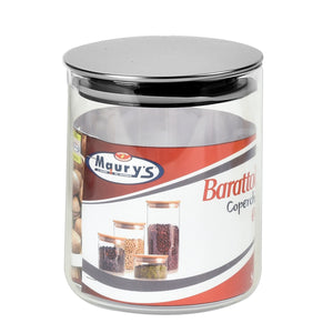 KIT SET 2 PZ MAURY'S BARATTOLO CONTENITORE IN VETRO 10 X H 13 CM CON COPERCHIO