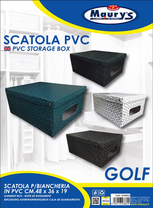 KIT SET 3 PZ MAURY'S SCATOLA GOLF IN PVC 48 X 36 X 19 IN COLORAZIONE ASSORTITA