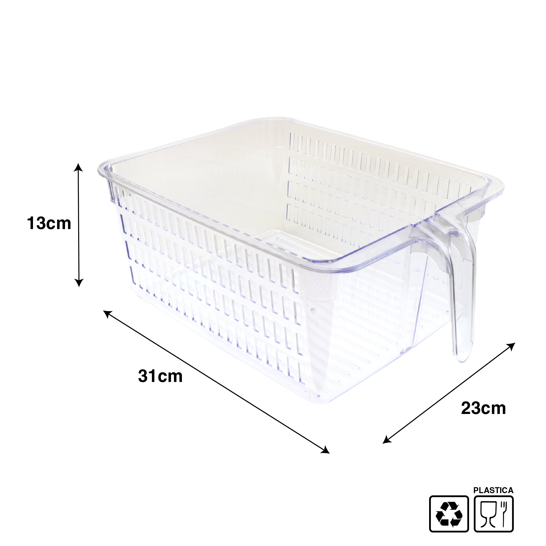 KIT SET 2 PZ MAURY'S VASCHETTA CONTENITORE PER FRIGORIFERO 31 X 23 X H13 CM