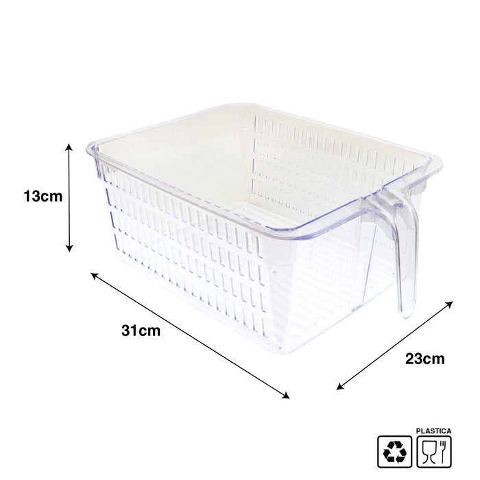 KIT SET 2 PZ MAURY'S VASCHETTA CONTENITORE PER FRIGORIFERO 31 X 23 X H13 CM