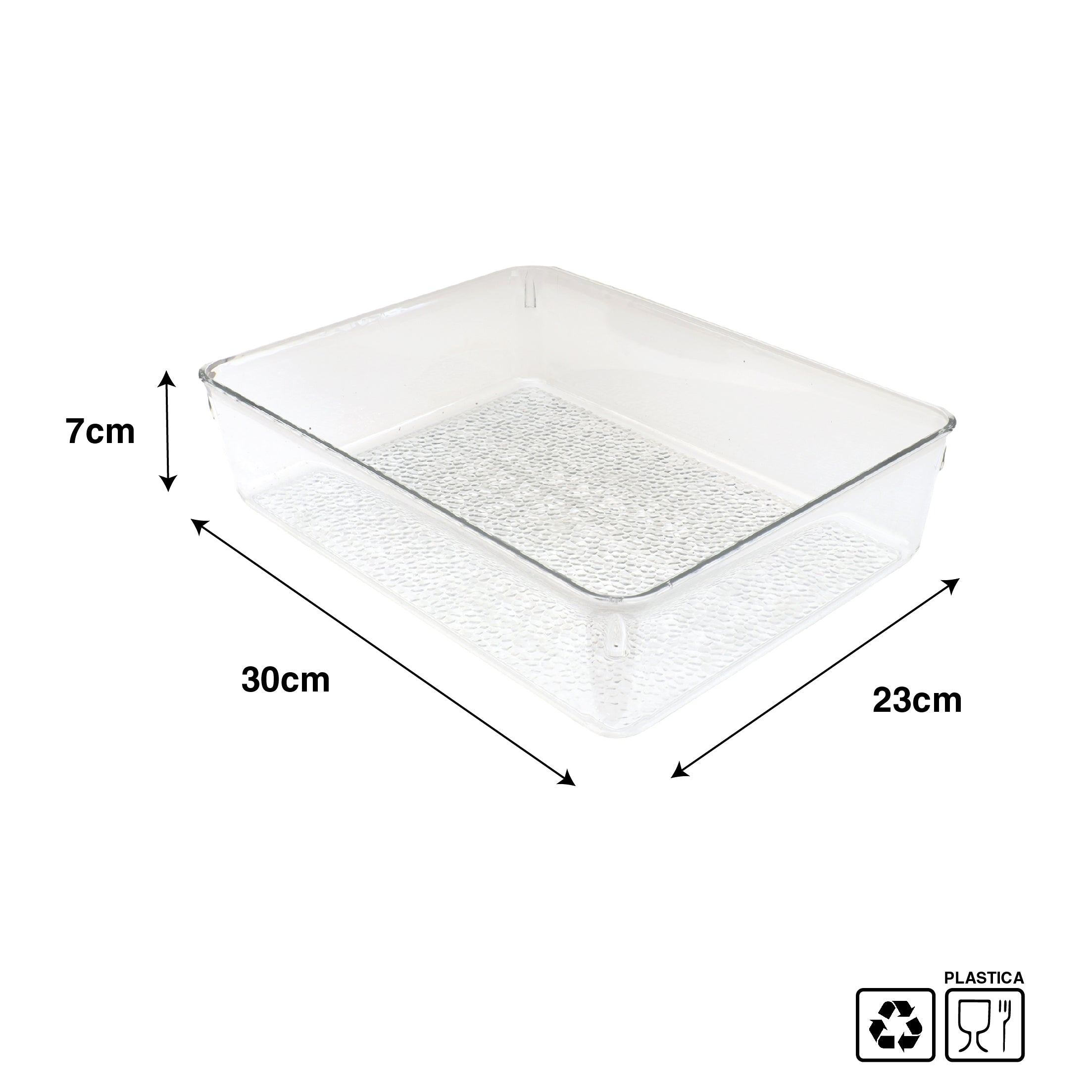 KIT SET 2 PZ MAURY'S VASCHETTA CONTENITORE PER FRIGORIFERO 30 X 23 X H7 CM