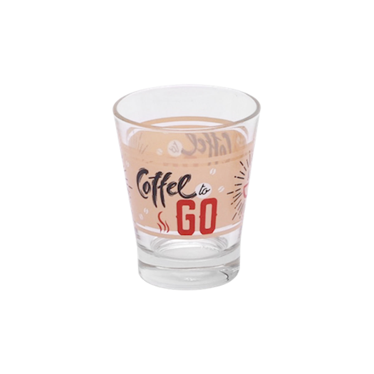 MAURY'S COFFEE TIME 12 BICCHIERI IN VETRO DA CAFFÈ CON DISEGNO ASSORTITO