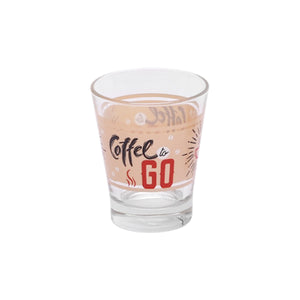 MAURY'S COFFEE TIME 12 BICCHIERI IN VETRO DA CAFFÈ CON DISEGNO ASSORTITO