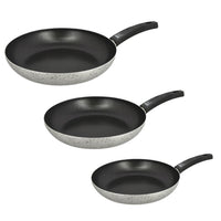 MA MAISON TRIS PADELLE LINEA ALESSIA 20 Ø - 24 Ø - 28 Ø CM SPESSORE 2.20 MM ANTIADERENTE E ANTIGRAFFIO IN ALLUMINIO