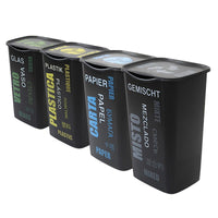 SET 4 PATTUMIERE RACCOLTA DIFFERENZIATA CON COPERCHIO