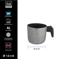 MA MAISON SET 2 TAZZE DA 470 CC + BOLLI LATTE 12 CM SPESSORE 1,50 MM ANTIADERENTE E ANTIGRAFFIO IN ALLUMINIO