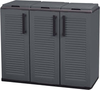 ARMADIO PATTUMIERA BASSO IN PLASTICA 3 SCOMPARTI DIMENSIONI 102X37XH 84 CM 300 LT