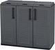 ARMADIO PATTUMIERA BASSO IN PLASTICA 3 SCOMPARTI DIMENSIONI 102X37XH 84 CM 300 LT