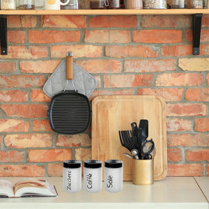 MAURY'S TRIS DI BARATTOLI IN VETRO OPACO CON CAPIENZA DA 660 CCIN TOP NERO