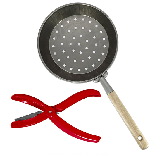 MAURY'S TAGLIA CASTAGNE CON LAMA IN FERRO E CORPO NI PALSTICA + PADELLA A CILINDRO 26 CM