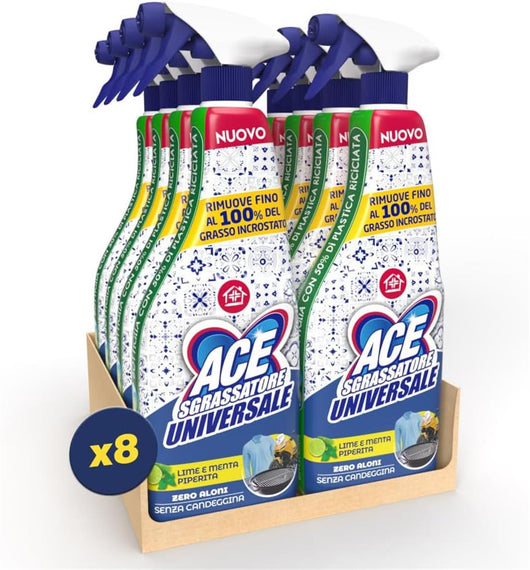 ACE 8 SPRAY SGRASSATORE UNIVERSALE 600ML LIME E MENTA PIPERITA