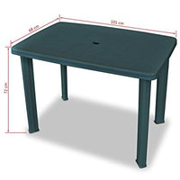 MAURY'S TAVOLO FARETTO DA ESTERNO 101 X 68 X H72 CM VERDE