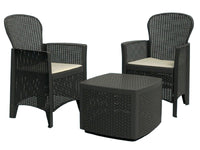 MAURY'S TREE SALOTTO DA GIARDINO CON CUSCINI 3 PZ ANTRACITE