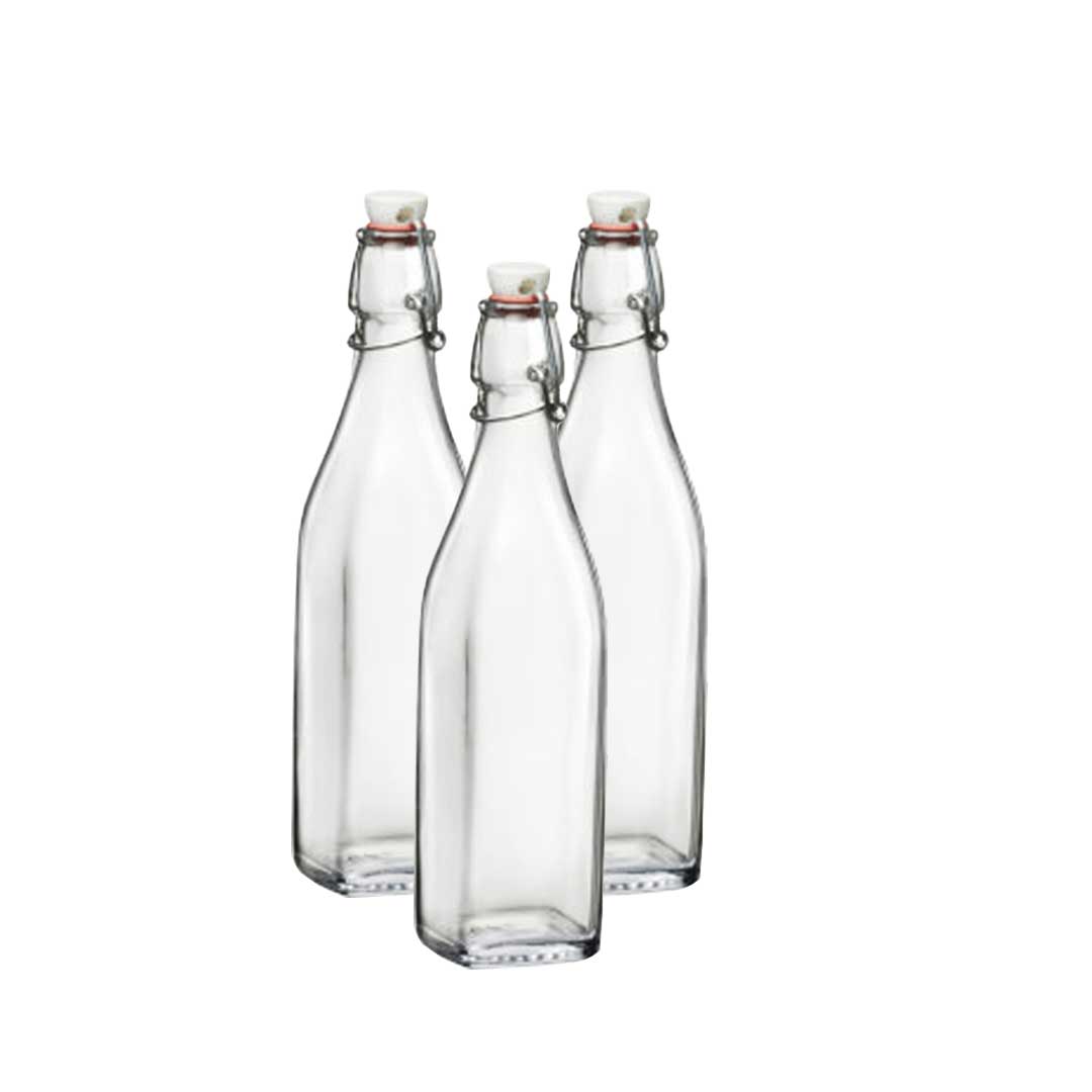 MAURY'S SET 3 BOTTIGLIE SWING BOTTIGLIA IN VETRO CON CAPIENZA DA 0.50 LT