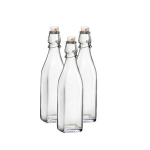 MAURY'S SET 3 BOTTIGLIE SWING BOTTIGLIA IN VETRO CON CAPIENZA DA 0.50 LT