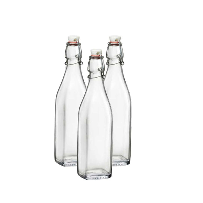 MAURY'S SET 3 BOTTIGLIE SWING BOTTIGLIA IN VETRO CON CAPIENZA DA 0.50 LT