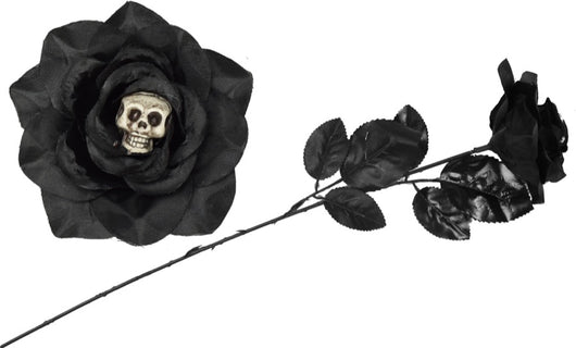 ROSE FINTE ORNAMENTALI CON DECORO INTERNO DI UN TESCHIETTO 10 PZ