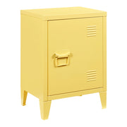 Comodino comodino cassettiera mobile contenitore in acciaio laminato 57 x 40 x 30 cm giallo 03_0011014